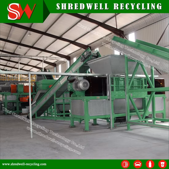 Doppio frangiflutti per il riciclaggio di pallet in legno usati/di scarto