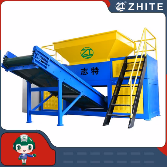 Produttore di trituratori in Cina Trituratore a doppio albero per plastica/pneumatici/gomma/lattine/legno/rifiuti sanitari