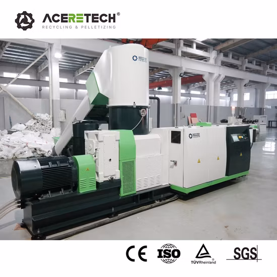 Accessori gratuiti di Aceretech, granulatore di plastica monostadio, pellettizzatrice, riciclaggio con motori originali Siemens